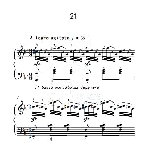 练习曲 21 钢琴谱