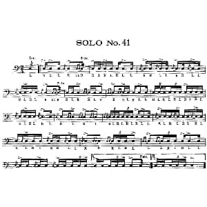 美国军鼓 SOLO No.41 45 爵士鼓谱