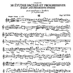 萨克斯谱 | Guy Lacour 50 首萨克斯练习曲之49 Guy Lacour