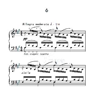 练习曲 6 钢琴谱 克拉莫