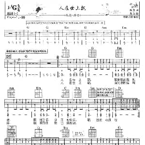 人在世上飘 吉他谱 庞龙