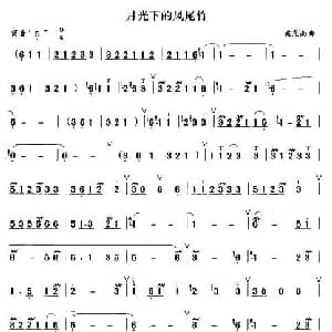 笛子谱 | 月光下的凤尾竹 施光南