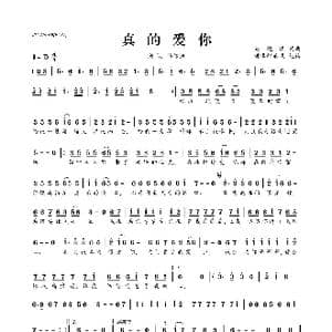 ​真的爱你_歌曲简谱_词曲:马健涛 马健涛