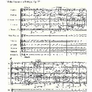 小提琴谱 | D大调小提琴协奏曲, Op.77第二乐章