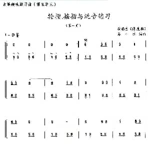 古筝谱 | 古筝练习 轮指 摇指与泛音练习 改编自 绣花鞋 高雁改编