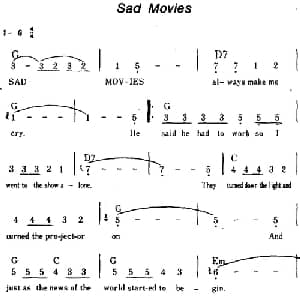 Sad Movies 美国 _外国歌谱