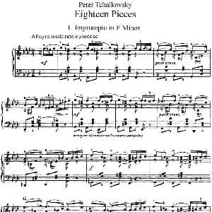 柴可夫斯基18首钢琴小品Op.72 钢琴谱 俄 彼得 伊利奇 柴可夫斯基