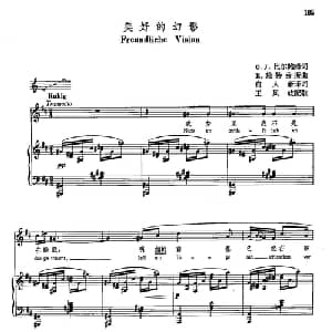 声乐教学曲库5 22美好的幻影_外国歌谱_词曲:O J 比尔鲍姆 R 施特劳斯