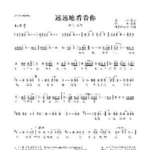 ​远远地看着你_歌曲简谱_词曲:孙滨 绍兵