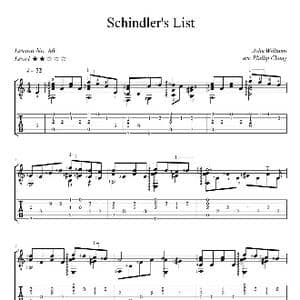 辛德勒的名单_歌曲简谱