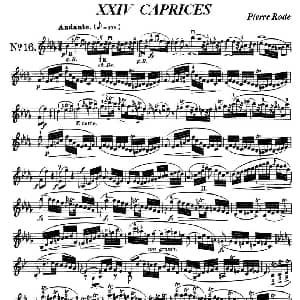 小提琴谱 | 24首小提琴练习曲之16 罗德