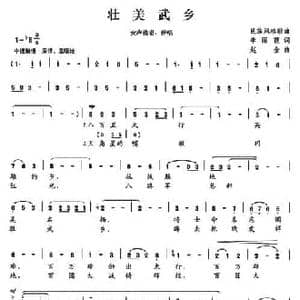 壮美武乡_民歌简谱_词曲:李丽霞 赵金
