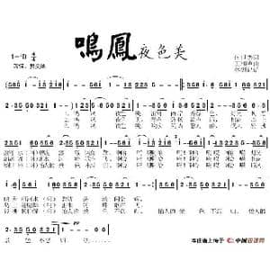 鸣凤夜色美_歌谱投稿_词曲:何世杰 王和声