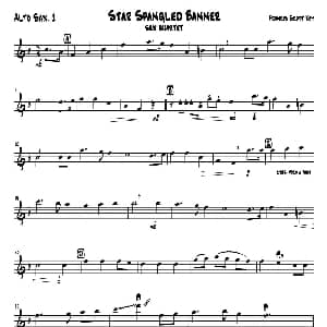 萨克斯谱 | STAR SPANGLED BANNER 五重奏