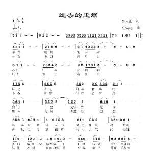 远去的尘烟_歌曲简谱_词曲:李大江 任清彪