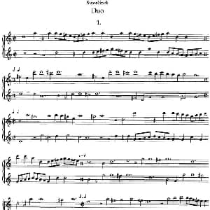 长笛曲谱 | 斯威利克长笛二重奏 Sweelinck 斯威利克