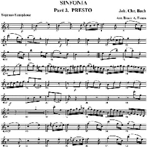 萨克斯谱 | SINFONIA Part 3. PRESTO 四重奏 高音萨克斯分谱