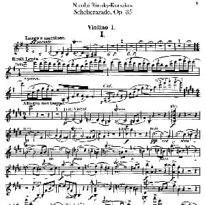 小提琴谱 | Scheherazade Ⅰ Op.35 第一小提琴 Nicolai Rimsky Korsakov 科萨科夫