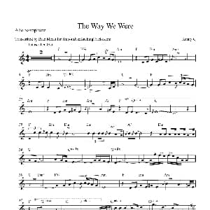 萨克斯谱 | The Way We Were 中音萨克斯