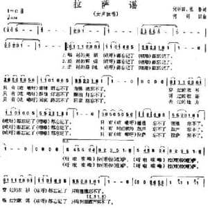 拉萨谣_民歌简谱_词曲:张鲁 何顺田 何顺田
