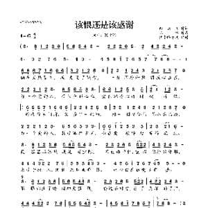 该恨还是该感谢_歌曲简谱_词曲:余云飞 陈伟