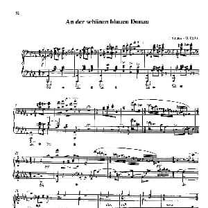 An Der Schonen Blauen Donau Op.314 钢琴谱 约翰 施特劳斯