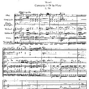 长笛曲谱 | Concerto in D for Flute, K.314 D大调长笛协奏曲 莫扎特