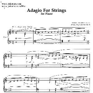 Adagio Op.11 钢琴谱 塞谬尔 巴伯 Samuel Barber