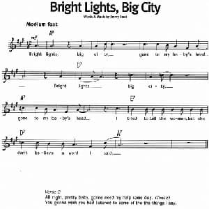 蓝调音乐:Bright Lights,Big City_外国歌谱