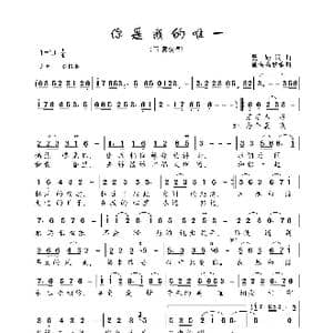 你是我的唯一_歌曲简谱_词曲:曼娅 曼娅