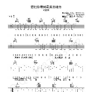 想把你带到最美的地方去 吉他谱