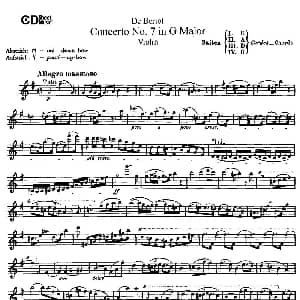小提琴谱 | G大调第七协奏曲 Concerto No.7 in G Major Op.76 ​贝里奥 Beriot