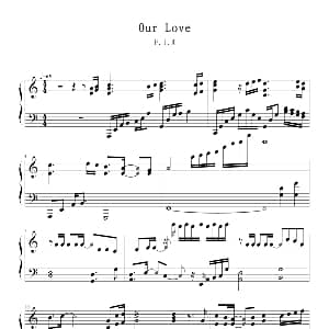 我们的爱 钢琴谱