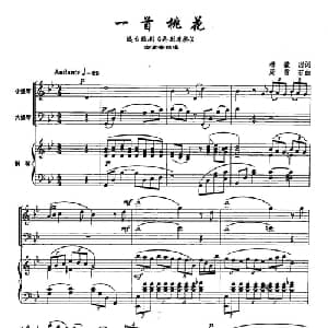 ​56一首桃花_美声唱法乐谱_词曲:林微音 周雪石