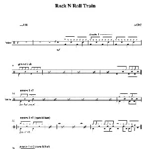 Rock N Roll Train 鼓谱