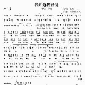 我知道我很傻_歌谱投稿_词曲:陈伟 陈伟