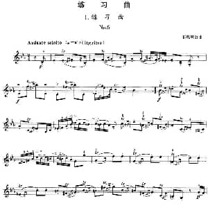小提琴谱 | 小提琴考级第八级 练习曲 6首