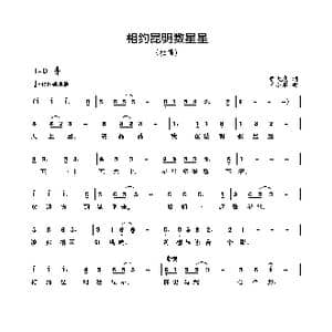 相约昆明数星星_歌曲简谱_词曲:曹大建 王小军