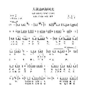 民族声乐考级歌曲:人说山西好风光_歌曲简谱_词曲:乔羽 张棣昌