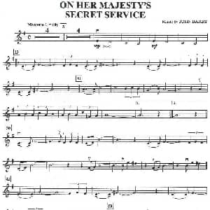 小提琴谱 | ON HER MAJESTY’ SECRET SERVICE