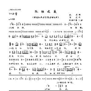 孤独之夜_歌曲简谱_词曲:佚名 陈宏