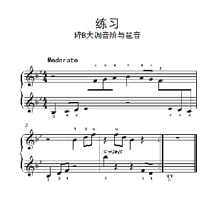 练习 降B大调音阶与琶音 钢琴谱