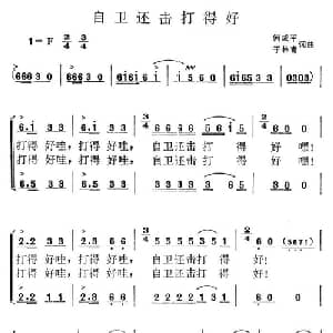 自卫还击打得好_合唱歌谱_词曲:何成平 于林青