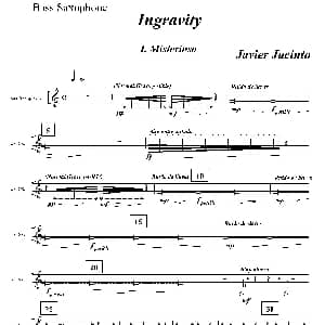 萨克斯谱 | Ingravity 第一乐章 低音萨克斯分谱 Javier Jacinto