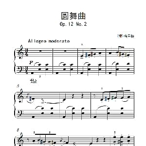 第四级 2.圆舞曲 中央音乐学院 钢琴 业余 考级教程 4 6级 挪 格里格