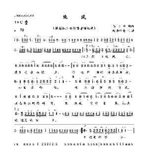 晚风_歌曲简谱_词曲:马宜中 马宜中