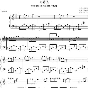 不再见 钢琴谱 李荣浩曲 琴海制谱