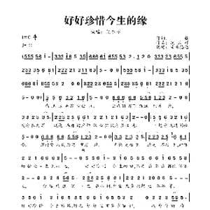 好好珍惜今生的缘_歌曲简谱_词曲:王敏 康兵辉