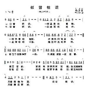 似曾相识_歌谱投稿_词曲:娃,娃 周治平