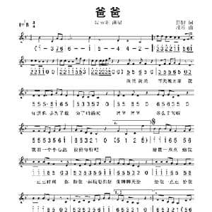 爸爸_歌谱投稿_词曲:彭野 璞瑜